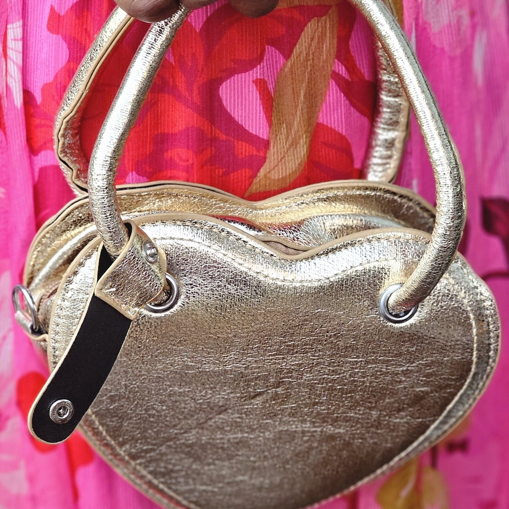 W for Women Silver Heart Mini Bag